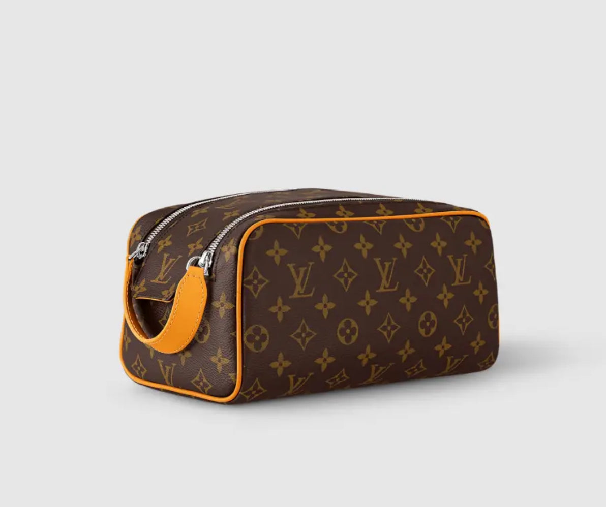 LV Dopp Kit Bag Safran Yellow
