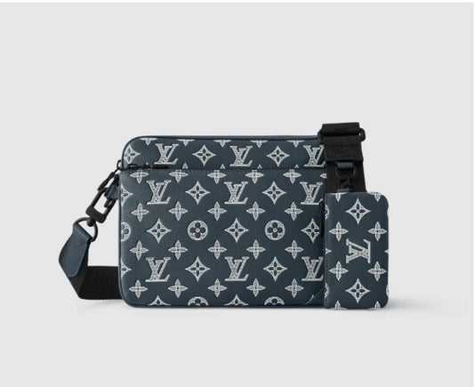 LV Trio Messenger Bag Navy Blue
