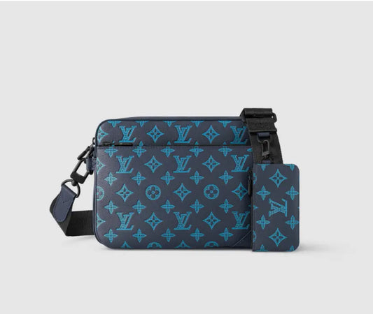 LV Trio Messenger Bag Navy River Blue